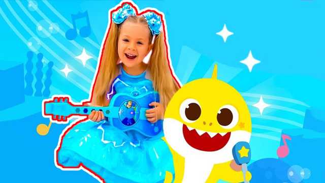 It's so exciting! Sasha dances with the cute shark! img