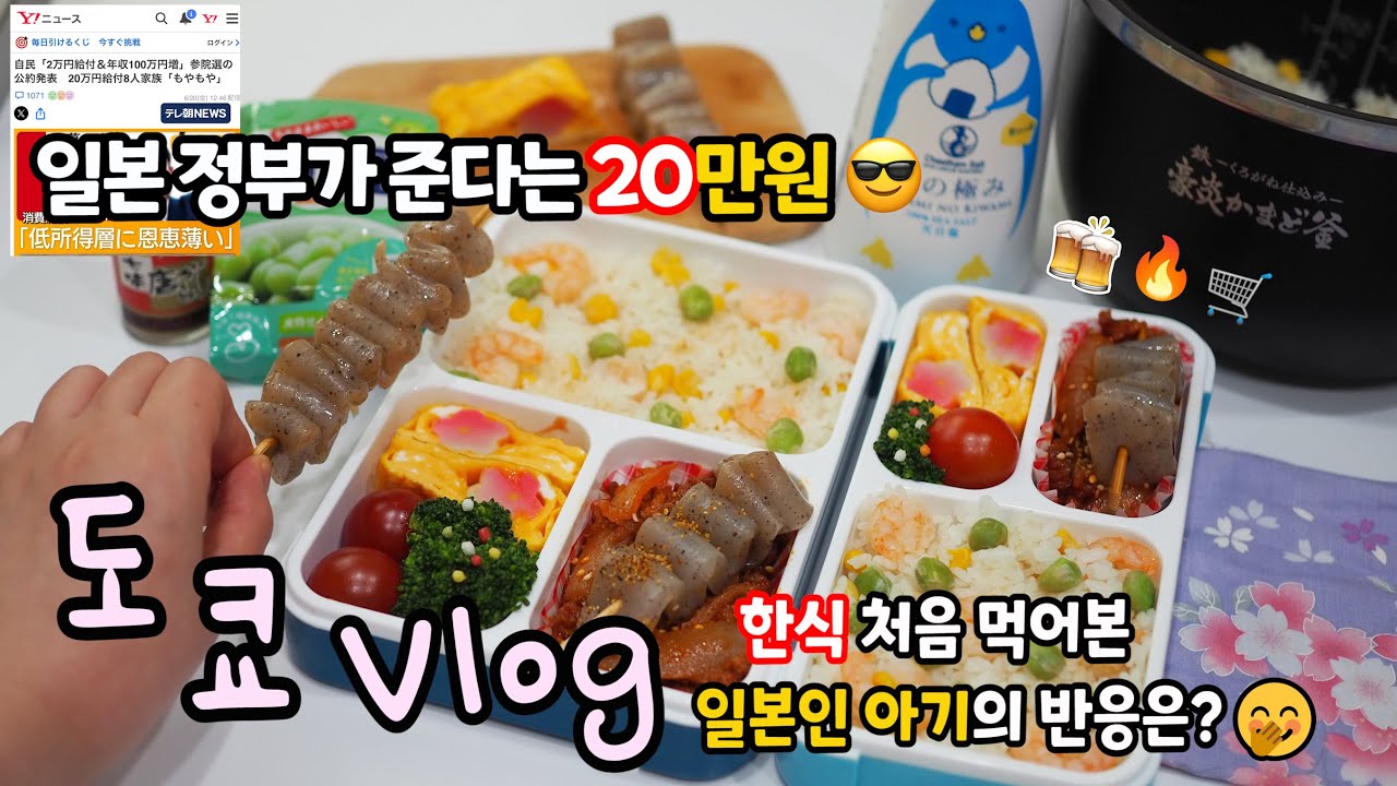 도시락🍱도쿄일상😻일본 선거 문화😵투표하면 20만원을 준다네요?😮한식 대잔치🥳분식 도시락 싸서 일본인 친구네집 옥상에서 한식파티🔥음주쿡방🥂#다이소#장보기🛒극장💛마인크래프트🎶맥도날드🥤 img